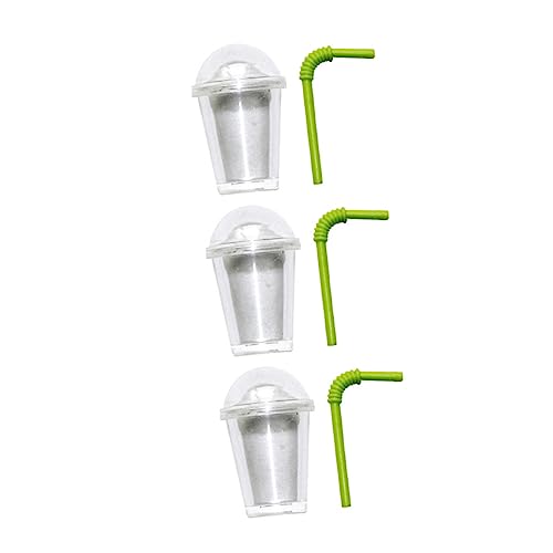 PERSELOSO 3 Stück Mini Milchteetasse Mini Mini Ornament Kaffeetassen Heimdekoration Miniatur Puppenhaus Dekoration Mini Tassen Spielzeughaus Getränke Ornamente von PERSELOSO