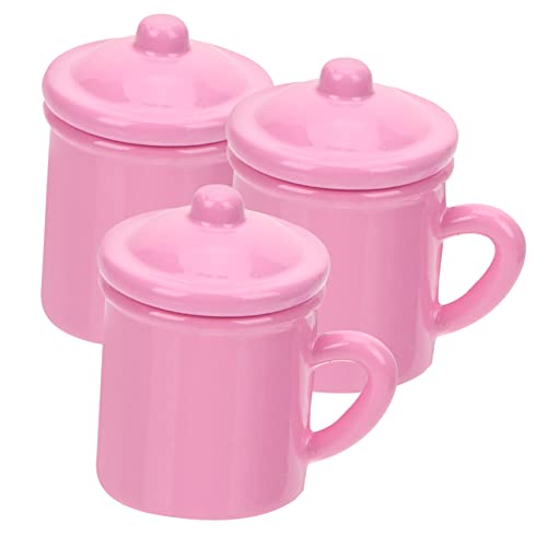 PERSELOSO 3 Stück Miniatur Tassen Mini Teetassen und Wasserbecher für Puppenhaus Dekorative Accessoires für Miniaturhäuser Hochwertige Perfektes Zubehör für Puppenliebhaber von PERSELOSO