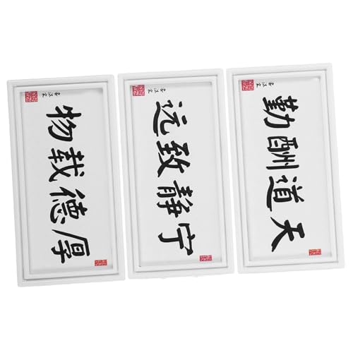 PERSELOSO Mini-hausmalerei 3 Stück Chinesische Kunst-mini-bilderrahmen Mit Kalligraphie- von PERSELOSO
