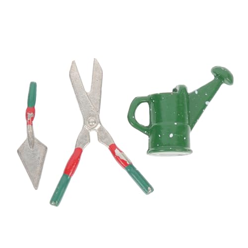 PERSELOSO 3 Stück Puppenhaus Landwirtschaftliche Werkzeuge Miniatur- Mikroszenendekore Mini-Schaufel-Modell DIY-Gadgets Miniatur-Dekorationen Mini- -dekore Zinklegierung Green von PERSELOSO