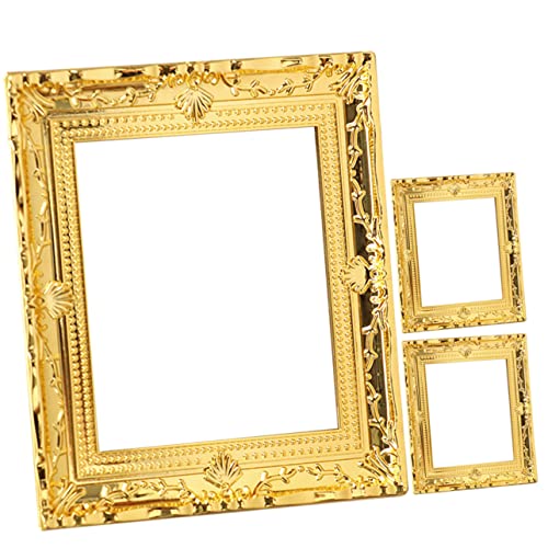 PERSELOSO 3 Stück Puppenhausrahmen für kinderspielzeug Decorative Accessories bastelzeug Toys Roboter Schöner Mini-Fotorahmen interessante Miniaturmöbel Plastik Golden PERSELOSO 3 Stück Puppenhausrahmen für kinderspielzeug Decorative Accessories bastelzeug Toys Roboter Schöner Mini-Fotorahmen interessante Miniaturmöbel Plastik Golden von PERSELOSO