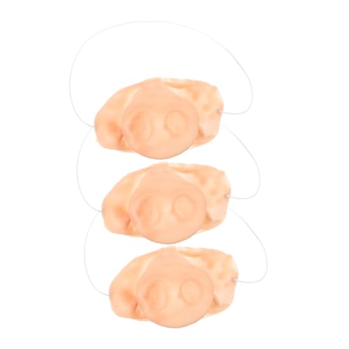 PERSELOSO 3 Stück Schweinenase Schweinekostüm Requisite Falsche Nase Schweinchennase Cosplay Zubehör Schweinekostüm Zubehör Kostümnase Halloween Kostüm Requisiten von PERSELOSO