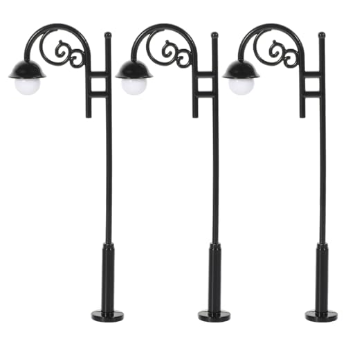 PERSELOSO 3 Stück Straßenlaternen Pack Vintage Straßenlampe für Puppenhaus Garten DIY Material Realistische Dekoration für Szenen PERSELOSO 3 Stück Straßenlaternen Pack Vintage Straßenlampe für Puppenhaus Garten DIY Material Realistische Dekoration für Szenen von PERSELOSO