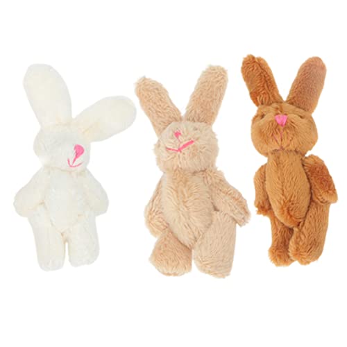PERSELOSO 3 Stück Teiliges Großes Kaninchen mit Langem Fell Flexible Gelenk Bunny Puppe Braun Hellbraun und Weiß Weiches Kuscheltier für DIY Taschenanhänger und Dekoration PERSELOSO 3 Stück Teiliges Großes Kaninchen mit Langem Fell Flexible Gelenk Bunny Puppe Braun Hellbraun und Weiß Weiches Kuscheltier für DIY Taschenanhänger und Dekoration von PERSELOSO
