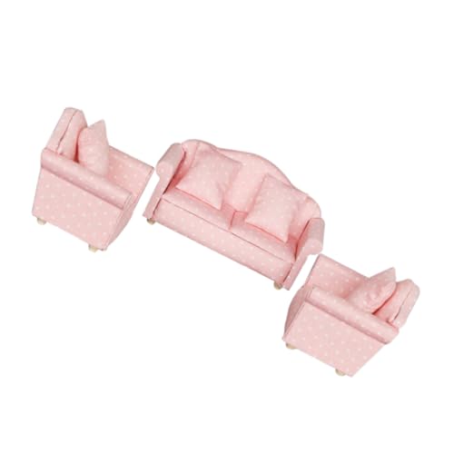 PERSELOSO 3 Stück dreiteilige Sofagarnitur deko spielhaus zubehör draußen zubehör puppenhaus Kinderzimmer Dekoration Ringständer Mini-Sofa- Sofa-Modell Holz Rosa PERSELOSO 3 Stück dreiteilige Sofagarnitur deko spielhaus zubehör draußen zubehör puppenhaus Kinderzimmer Dekoration Ringständer Mini-Sofa- Sofa-Modell Holz Rosa von PERSELOSO