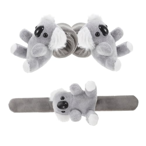PERSELOSO 3 Stücke Plüsch Tier Slap Armbänder Kuschelige Schlagarmbänder für Kindergeburtstage Tierdesigns als Partygeschenke und Dekoration für Feierlichkeiten von PERSELOSO