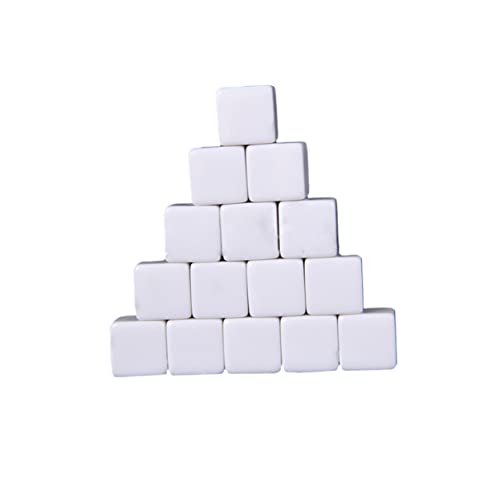 PERSELOSO 30 Stück Acrylwürfel baumkugeln Fun Toy spielsachen würfel Acrylmaterial Lustiges spielwaren draußen DIY quadratische Blöcke leeres Würfelspielzeug Weiß von PERSELOSO