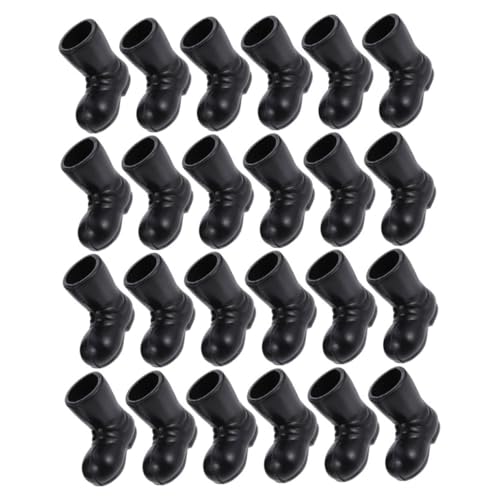 PERSELOSO 30 Stück Weihnachtsstiefeletten Miniatur gnom Weihnachten Plüsch Weihnachtsbaum weihnachtsfigur kleine weihnachtsstiefel Weihnachtsstiefel-Verzierung Sport Black von PERSELOSO