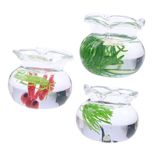 PERSELOSO 3Stücke Aquarium Dekorationsset Fischglas für Puppenhäuser Behälter und Zubehör für Mikrohaus Landschaften PERSELOSO 3Stücke Aquarium Dekorationsset Fischglas für Puppenhäuser Behälter und Zubehör für Mikrohaus Landschaften von PERSELOSO