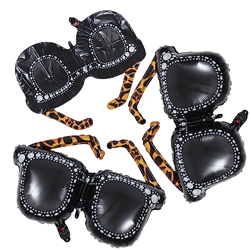 PERSELOSO 3Stücke Aufblasbare Sonnenbrillen Ballons für Jahre Partydekoration Folienballons für Disco Events Kreative Party Requisiten für Erwachsene von PERSELOSO