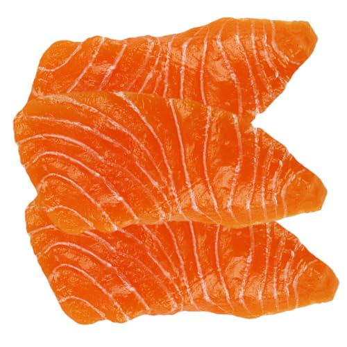 PERSELOSO 3stücke Künstliche Lachsscheiben Modelle Realistische Sushi-Dekoration Für Restaurant Küche Und Fotografie Requisiten Lebensnahe Lebensmittel-Dekoration Für Heim Und Geschäft PERSELOSO 3stücke Künstliche Lachsscheiben Modelle Realistische Sushi-Dekoration Für Restaurant Küche Und Fotografie Requisiten Lebensnahe Lebensmittel-Dekoration Für Heim Und Geschäft von PERSELOSO