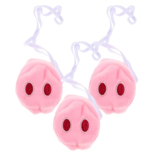 PERSELOSO 3stücke Niedliche Tiernasen Für Cosplay Plüschschwein-nasen-requisiten Für Partys Halloween Und Kostüme Waschbar Und Wiederverwendbar Für Tierkostüme Und Festlichkeiten von PERSELOSO