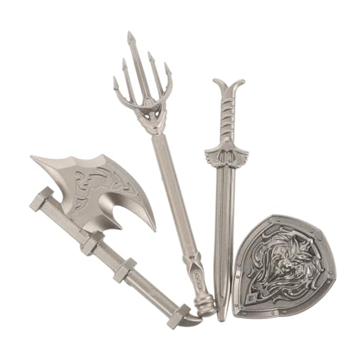 PERSELOSO 4 Stück Bausteinzubehör kreatives Plastik Rollenspiel zubehör Schwerter Plastikschwerter für Schwertkostüm Silver PERSELOSO 4 Stück Bausteinzubehör kreatives Plastik Rollenspiel zubehör Schwerter Plastikschwerter für Schwertkostüm Silver von PERSELOSO