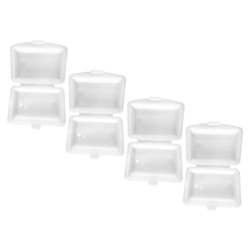 PERSELOSO 4 Stück Box Mini Lunchbox Puppe Lunchbox Snack Food Jar DIY Mini Lunchboxen Spielzeughaus Kinderspielzeug Fenster Vitrine Requisite Landschaftsschmuck Weiß von PERSELOSO