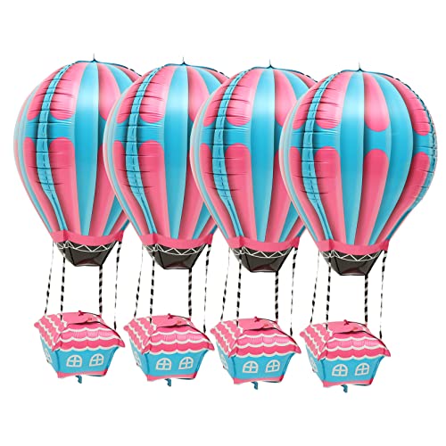 PERSELOSO 4 Stück Heißluftballon Folienballons Geburtstagsfeier Deko Partybedarf für Kindergeburtstag und Festliche Anlässe PERSELOSO 4 Stück Heißluftballon Folienballons Geburtstagsfeier Deko Partybedarf für Kindergeburtstag und Festliche Anlässe von PERSELOSO