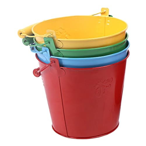 PERSELOSO 4 Stück Kreative Sandspielzeug Eimer Bunte Bucket Spielzeuge für Strand für Outdoor Aktivitäten und Sandkasten Zufällige Farben Zufällige Farbe Zufällige Farbe von PERSELOSO