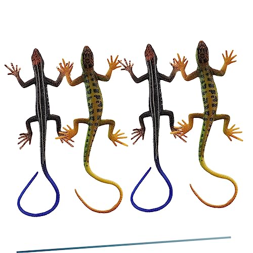 PERSELOSO 4 Stück Künstliche Ornament Streich Requisiten Kognitives Modell Gefälschte Eidechsenfiguren Eidechsendekoration Simulation Realistische von PERSELOSO