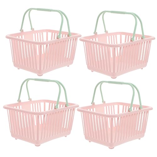 PERSELOSO 4 Stück Kunststoff Aufbewahrungskörbe mit Griffen Duschbox für Zuhause Organizer für Lebensmittel und Kleinigkeiten PERSELOSO 4 Stück Kunststoff Aufbewahrungskörbe mit Griffen Duschbox für Zuhause Organizer für Lebensmittel und Kleinigkeiten von PERSELOSO