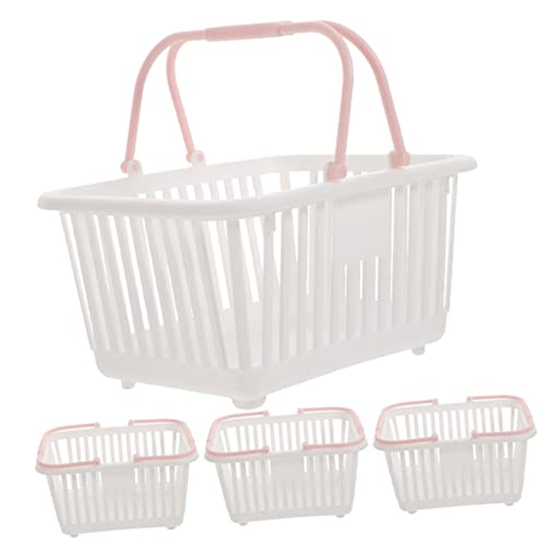 PERSELOSO 4 Stück Kunststoff Aufbewahrungskorb Teilig mit Griffen Praktische Organizer für Schreibtisch Büro Schlafzimmer und Bad Kleine Kunststoffkörbe für Alltagsgegenstände PERSELOSO 4 Stück Kunststoff Aufbewahrungskorb Teilig mit Griffen Praktische Organizer für Schreibtisch Büro Schlafzimmer und Bad Kleine Kunststoffkörbe für Alltagsgegenstände von PERSELOSO