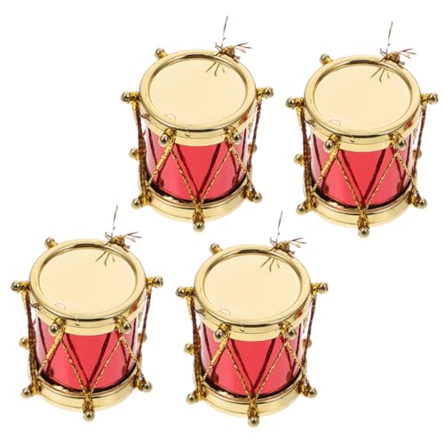PERSELOSO 4 Stück Miniatur-Trommel-Ornament Fake-Trommel Für Puppenhaus- Hauszubehör Musikinstrument von PERSELOSO