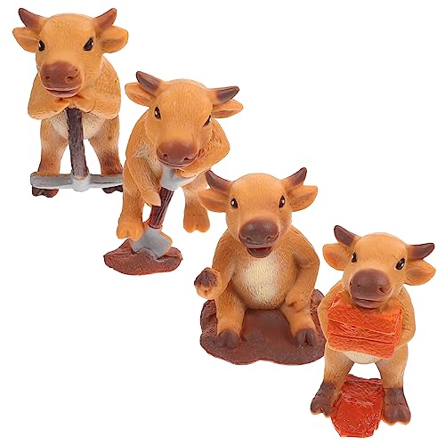 PERSELOSO 4 Stück Miniatur Kuhmodell Realistische Kühe für Kreative Dekoration für Terrarien Schreibtisch und Landschaften PERSELOSO 4 Stück Miniatur Kuhmodell Realistische Kühe für Kreative Dekoration für Terrarien Schreibtisch und Landschaften von PERSELOSO