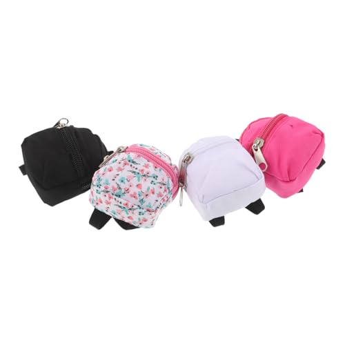 PERSELOSO 4 Stück Miniatur Rucksack für Puppen Maßstab Polyester Mini Rucksack für Rollenspiele mit Cartoon Design Leichte Strapazierfähige Mini Schultasche für Bjd Puppen und Puppenhaus PERSELOSO 4 Stück Miniatur Rucksack für Puppen Maßstab Polyester Mini Rucksack für Rollenspiele mit Cartoon Design Leichte Strapazierfähige Mini Schultasche für Bjd Puppen und Puppenhaus von PERSELOSO