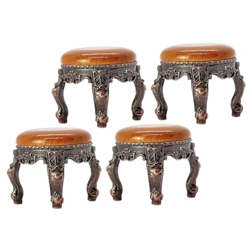 PERSELOSO 4 Stück Puppenhaus Zubehör Runder Tisch Dekoration Puppenmöbel Vintage Wohnkultur Retro Szenen Zubehör Spielzeughaus Mini Hocker Möbelmodelle Puppenzubehör Metall PERSELOSO 4 Stück Puppenhaus Zubehör Runder Tisch Dekoration Puppenmöbel Vintage Wohnkultur Retro Szenen Zubehör Spielzeughaus Mini Hocker Möbelmodelle Puppenzubehör Metall von PERSELOSO