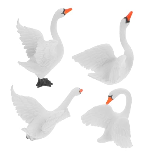 PERSELOSO 4 Stück Puppenhauspuppe Tiere Figuren puppenhaus Figuren Miniaturdekoration Miniaturfigur Mini tierfiguren Schwan Gartentierfigur Schwäne Hoftierdekor Garten Tier Harz Weiß PERSELOSO 4 Stück Puppenhauspuppe Tiere Figuren puppenhaus Figuren Miniaturdekoration Miniaturfigur Mini tierfiguren Schwan Gartentierfigur Schwäne Hoftierdekor Garten Tier Harz Weiß von PERSELOSO
