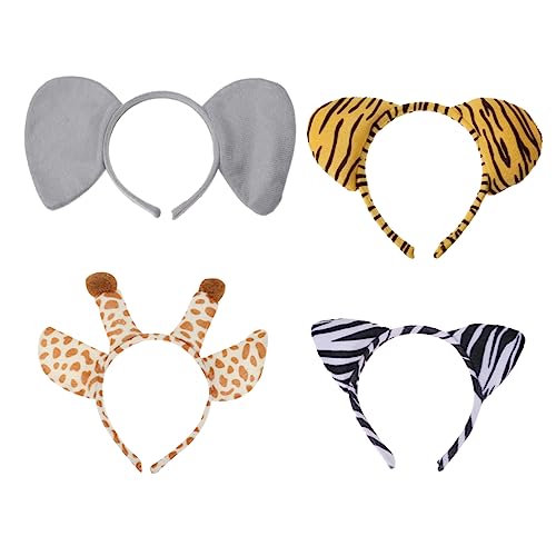 PERSELOSO 4 Stück Stirnband mit Tierohren Kostüm Tierohren Stirnband mit Elefantenohren faschings haarreif Fasching Haarreif tiere haarbänder Stirnbänder im Tierdesign Cosplay-Kopfschmuck PERSELOSO 4 Stück Stirnband mit Tierohren Kostüm Tierohren Stirnband mit Elefantenohren faschings haarreif Fasching Haarreif tiere haarbänder Stirnbänder im Tierdesign Cosplay-Kopfschmuck von PERSELOSO