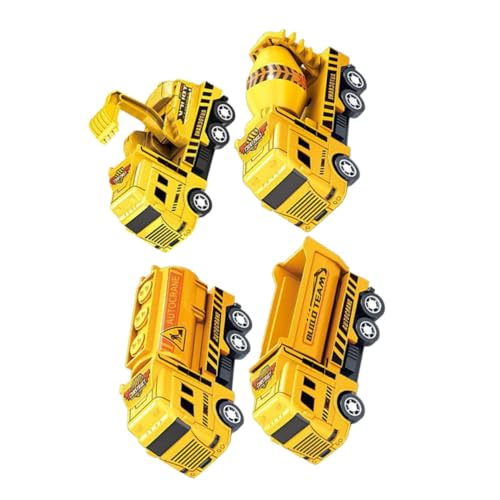 PERSELOSO 4 Stück Technikfahrzeug zurückziehen Mini Kipper Lastwagen Fahrzeuge für kinderspielzeug Toy car Zurückziehbares BAU-LKW- Babyautospielzeug Plastik Yellow PERSELOSO 4 Stück Technikfahrzeug zurückziehen Mini Kipper Lastwagen Fahrzeuge für kinderspielzeug Toy car Zurückziehbares BAU-LKW- Babyautospielzeug Plastik Yellow von PERSELOSO