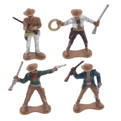 PERSELOSO 4 Stück Teiliges Cowboy Figuren Set Detaillierte Western Dekorationen für Geburtstagsfeiern und Heimdekoration Plastische Cowboy Statuen für Sammler und Partys PERSELOSO 4 Stück Teiliges Cowboy Figuren Set Detaillierte Western Dekorationen für Geburtstagsfeiern und Heimdekoration Plastische Cowboy Statuen für Sammler und Partys von PERSELOSO