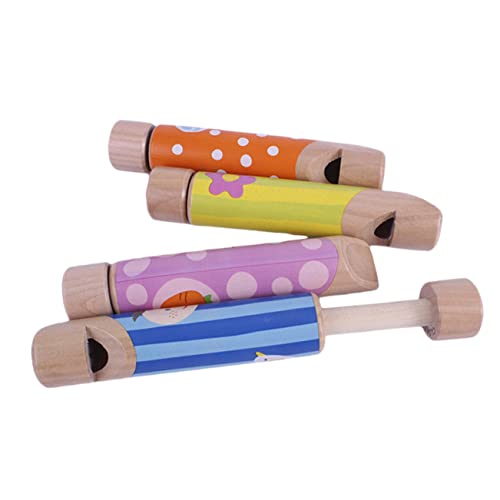 PERSELOSO 4 Stück Teiliges Holz Slide Pfeife Lustige Musikinstrumente für Fördert Musikalische Fähigkeiten und Unterhaltung Zufällige Farben für Partys und Spielstunden von PERSELOSO