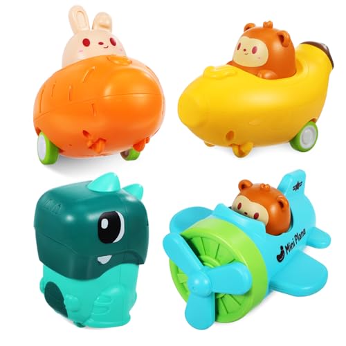 PERSELOSO 4 Stück Tier Spielzeugauto für Kleinkinder Teiliges mit Dinosaurier Karotte Banane und Flugzeug Robuste und Langlebige Autos ohne Batterien für Geburtstagsgeschenke und PERSELOSO 4 Stück Tier Spielzeugauto für Kleinkinder Teiliges mit Dinosaurier Karotte Banane und Flugzeug Robuste und Langlebige Autos ohne Batterien für Geburtstagsgeschenke und von PERSELOSO