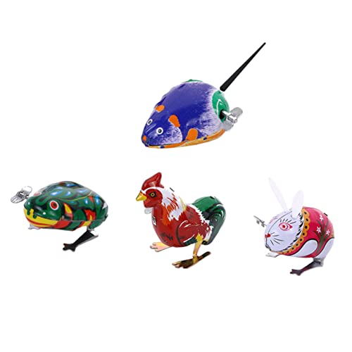PERSELOSO Vintage Spielzeug 4 Stücke Gemischt Wind-up Tier Spielzeug Jungen Und Mädchen Dekorative Pädagogisches von PERSELOSO