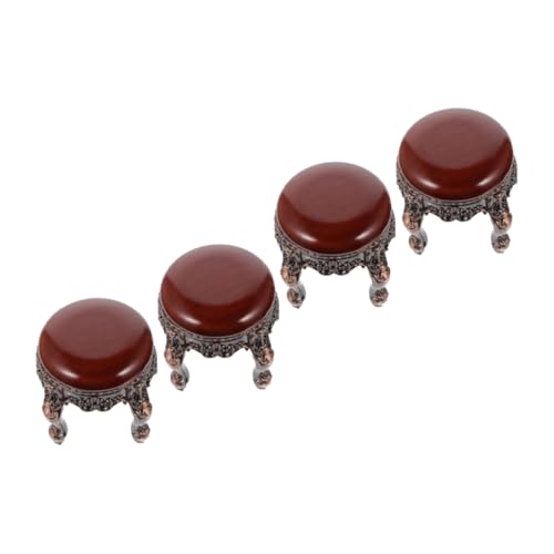 PERSELOSO 4 Stück puppenhaus hocker gruselige Requisiten für die Inneneinrichtung kleine Hausmöbel keuchen House Decoration puppenstubenmöbel stühle Hocker Handwerk Mini-Hocker Holz Brown von PERSELOSO