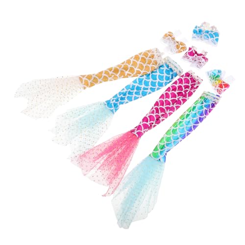PERSELOSO 4Sätze Puppenmode Teiliges Meerjungfrauenkleid mit Bikini und Dekorativer Schwimmkleidung für Puppen für Sommer PERSELOSO 4Sätze Puppenmode Teiliges Meerjungfrauenkleid mit Bikini und Dekorativer Schwimmkleidung für Puppen für Sommer von PERSELOSO