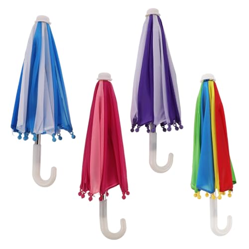 PERSELOSO 4Stücke Regenschirm für Puppenhäuser Dekorationszubehör Regenbogenfarben Handliches Miniaturspielzeug für Puppen und Kreative Spielwelten PERSELOSO 4Stücke Regenschirm für Puppenhäuser Dekorationszubehör Regenbogenfarben Handliches Miniaturspielzeug für Puppen und Kreative Spielwelten von PERSELOSO