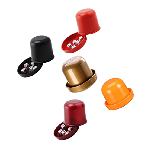 PERSELOSO 5 Sätze Teiliges Dicker Würfelbecher Ktv Bar Würfelbecher mit Würfeln Schwarz Rot Orange Gold und Perle Betrug Würfelbox für Lustige Spiele mit Freunden PERSELOSO 5 Sätze Teiliges Dicker Würfelbecher Ktv Bar Würfelbecher mit Würfeln Schwarz Rot Orange Gold und Perle Betrug Würfelbox für Lustige Spiele mit Freunden von PERSELOSO