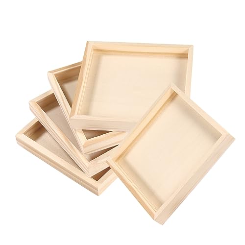 PERSELOSO 5 Stück Holz Aufbewahrungstablett Teiliges für Puzzle Robuste Unbehandelte Holzbox für Kreative Organisation und Sichere Aufbewahrung von Bauklötzen PERSELOSO 5 Stück Holz Aufbewahrungstablett Teiliges für Puzzle Robuste Unbehandelte Holzbox für Kreative Organisation und Sichere Aufbewahrung von Bauklötzen von PERSELOSO