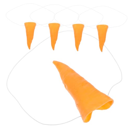 PERSELOSO 5 Stück Karottennase Requisiten Elastische Karottennasen für Cosplay und Party Realistische Wiederverwendbare Accessoires zur Steigerung der für Unvergessliche Fotos PERSELOSO 5 Stück Karottennase Requisiten Elastische Karottennasen für Cosplay und Party Realistische Wiederverwendbare Accessoires zur Steigerung der für Unvergessliche Fotos von PERSELOSO