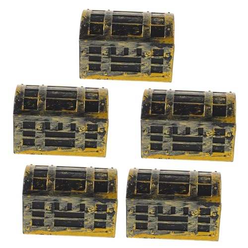 PERSELOSO 5 Stück Miniaturmodellschmuck Dekorationen klein Puppenhaus Miniaturen Spielzeugaufbewahrung Puppenzubehör Miniaturmöbel winzige Dinge winziges Zeug Abs Golden von PERSELOSO