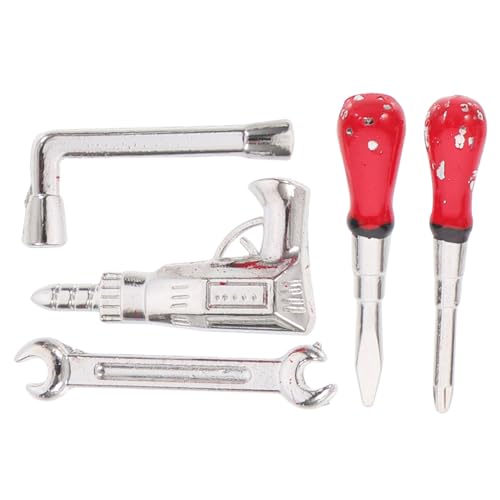 PERSELOSO 5 Stück Puppenhaus Werkzeuge Kleines Kleines Miniatur Reparaturwerkzeug Modell Mini Zubehör Mini Requisite Mini Ornament Mini Dekoration Mini von PERSELOSO