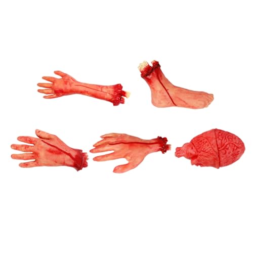 PERSELOSO 5 Stück Requisiten für abgetrennte Gliedmaßen Party gefälscht Einsätze Halloween Horror Halloween grusel Halloween-Requisiten gruselige Accessoires mit gebrochener Hand Vinyl rot PERSELOSO 5 Stück Requisiten für abgetrennte Gliedmaßen Party gefälscht Einsätze Halloween Horror Halloween grusel Halloween-Requisiten gruselige Accessoires mit gebrochener Hand Vinyl rot von PERSELOSO