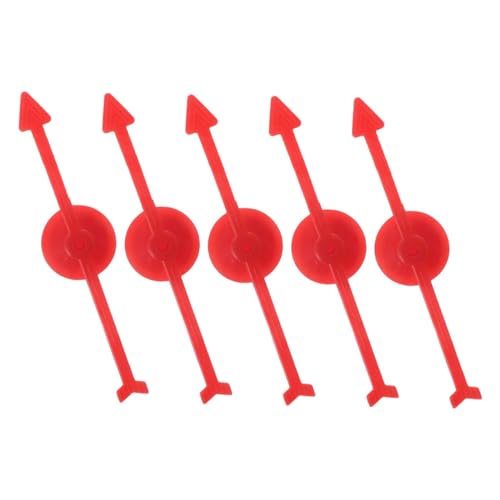 PERSELOSO 5 Stück Teiliges Kunststoff Element Brettspiele DIY Zubehör Rote Spielpfeile als Ersatzteile Kompakt Vielseitig für Lernspiele und Interaktive Familienaktivitäten von PERSELOSO