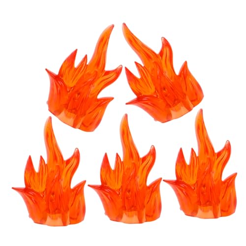 PERSELOSO 5 Stück Teiliges von Feuer Effekten für Actionfiguren Interaktives mit Flammen und EIS Modellen für Kreative Bauprojekte und Halloween Dekorationen von PERSELOSO