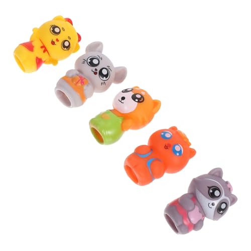 PERSELOSO 5 Stück Vinyl-fingerpuppen in Tierform, Neuartige Tier-fingerpuppen Zum Geschichtenerzählen Und Rollenspielen, Mini-tierpuppe, Kinderpuppen, Belohnung von PERSELOSO