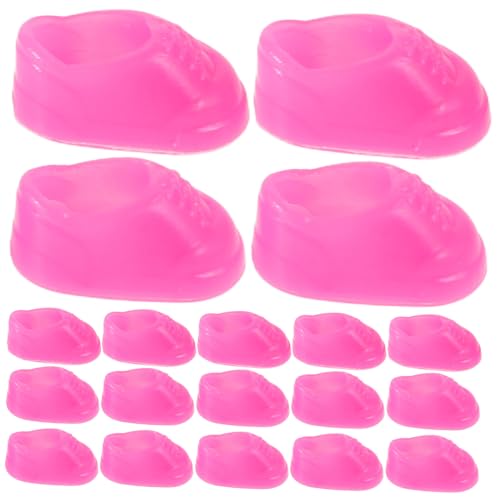 PERSELOSO 50 Paar Kleine Gelbe Entenschuhe Miniatur Schuhe Unfertige Schuhe Zubehör Schuhe Mini Sachen Stiefel Für Puppen Kunststoff Rosy von PERSELOSO