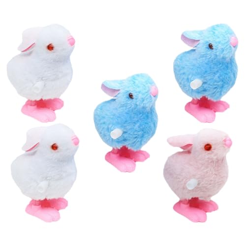 PERSELOSO 5St Hase zum Aufziehen Uhrwerk Party- Kinderspielzeug pädagogisches Häschen Uhrwerkspielzeug aufziehbares Cartoon- Plüsch PERSELOSO 5St Hase zum Aufziehen Uhrwerk Party- Kinderspielzeug pädagogisches Häschen Uhrwerkspielzeug aufziehbares Cartoon- Plüsch von PERSELOSO