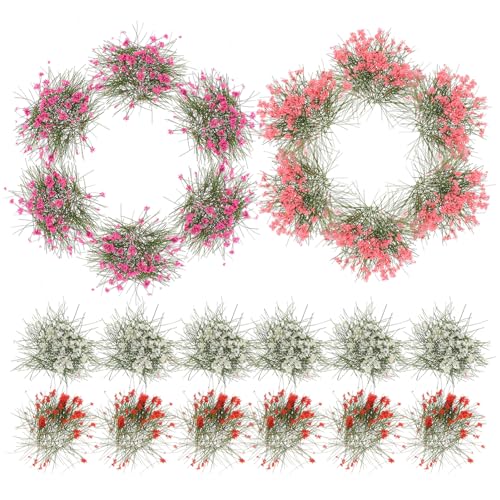 PERSELOSO 5Stücke Miniatur Blumencluster für Sandtisch Landschaft Modellbau und DIY Projekte Farbenfroh und Realistisch Geeignet für Feegarten von PERSELOSO