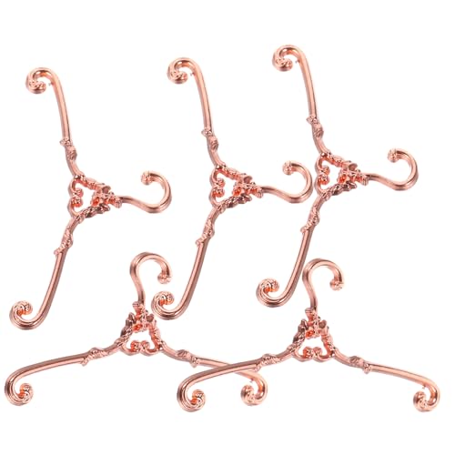 PERSELOSO 5Stücke Miniatur Kleiderbügel für Puppenkleidung Hochwertige Metall Kleiderbügel Roségold für Puppenoutfits für Puppenschränke und Zubehör Platzsparend und Robust PERSELOSO 5Stücke Miniatur Kleiderbügel für Puppenkleidung Hochwertige Metall Kleiderbügel Roségold für Puppenoutfits für Puppenschränke und Zubehör Platzsparend und Robust von PERSELOSO